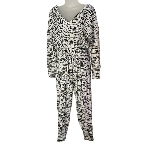 Play No Games Animal Print Long Sleeve Jumpsuit